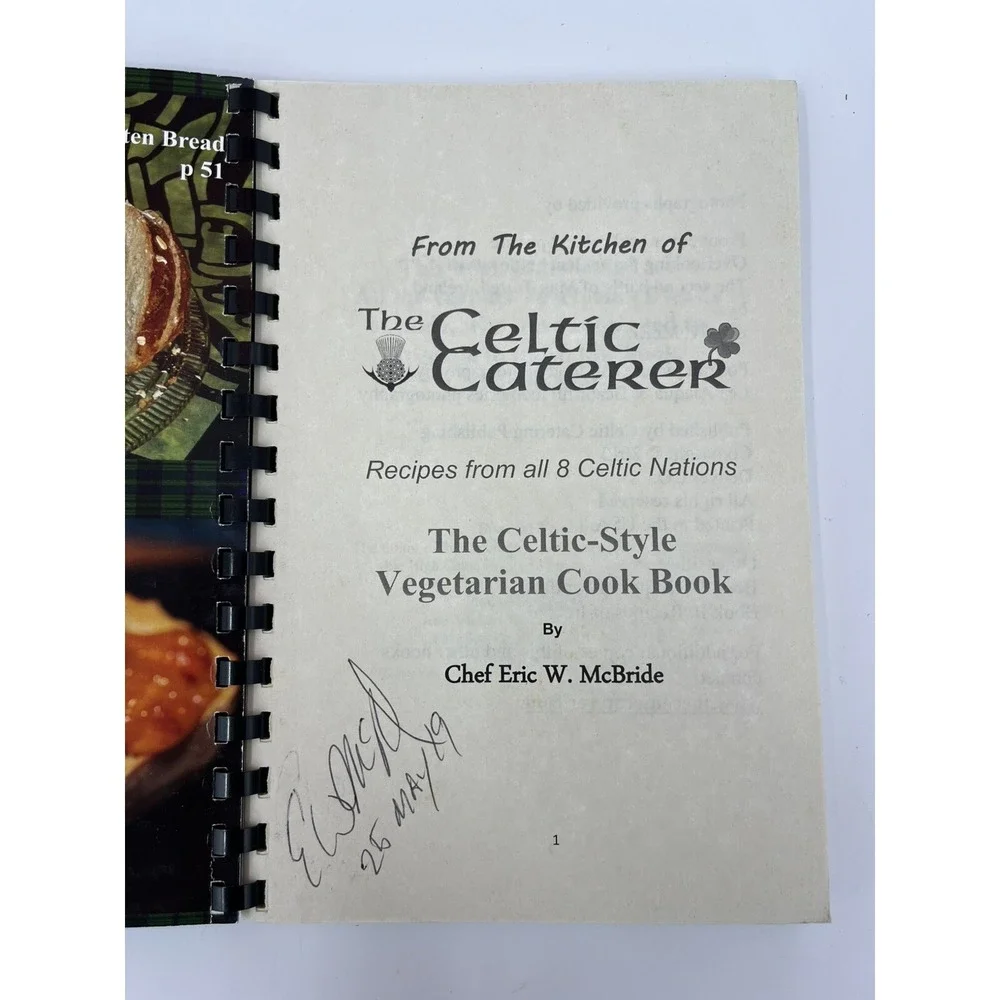 The Celtic-Style Vegetarian Cookbook Eric‎ W. McBride The Celtic Caterer Signed